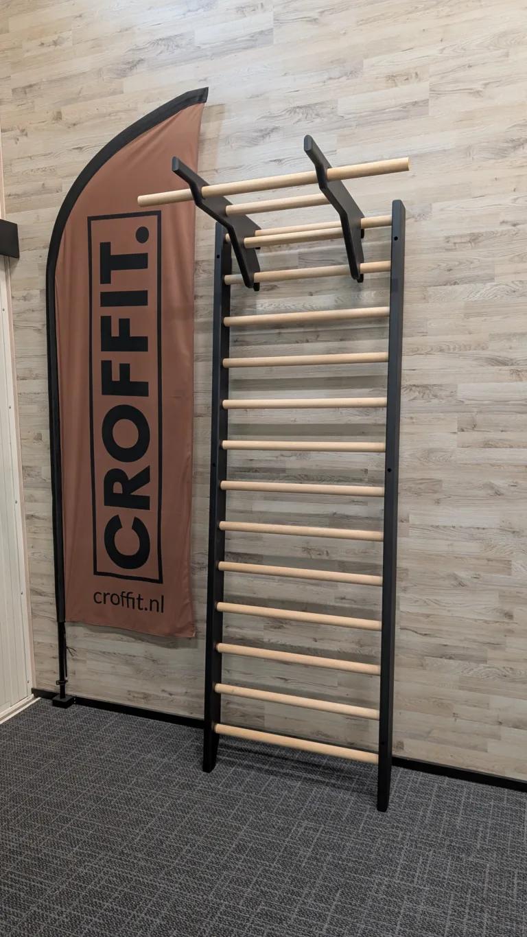 Croffit handgemaakte Swedisch ladder/Zweedse ladder met afneembare optrekstang en diprek